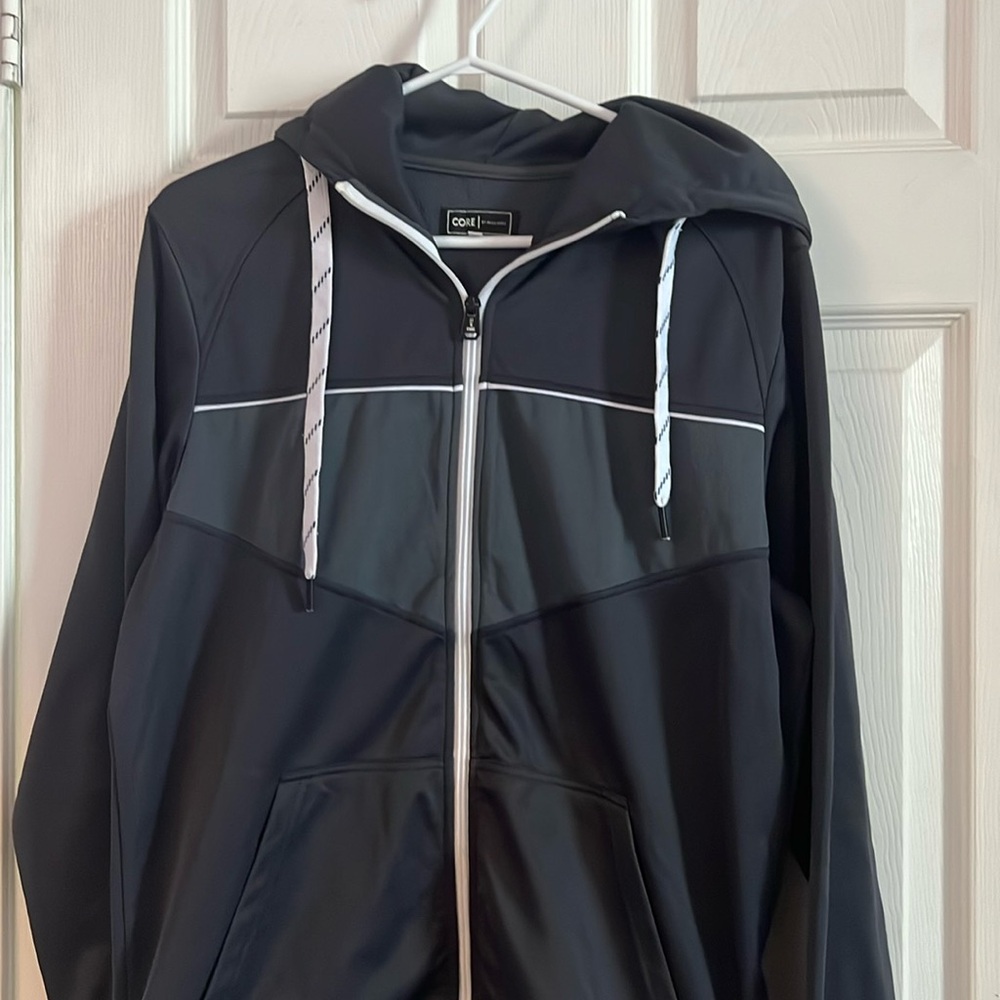 Grey tracksuit zip up top from Core by Jack & Jones.
